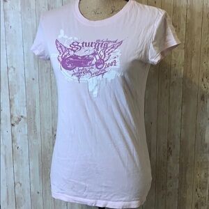3/$15 ☮️ Sturgis 2009 Pink Graphic Biker T- Shirt